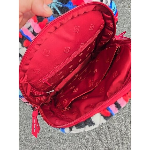 Vera Bradley Small Teddy Fleece Backpack Nordic Stripe Multi Aztec Southwest - Picture 9 of 9